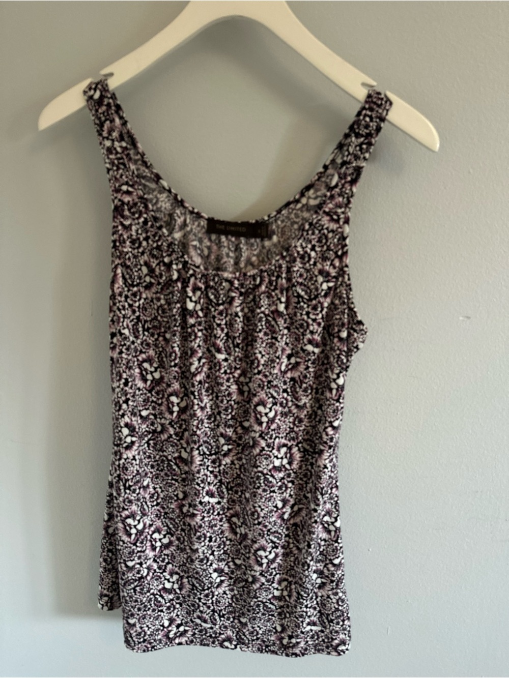 The Limited Black and Pink Floral Tank